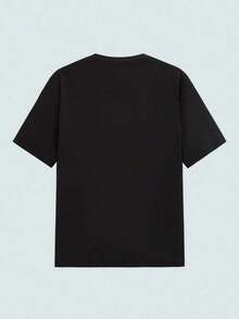 Camiseta Modcrash para Hombre, Nueva, Estilo Hop, con Estampado de Letras, Retro Americano, Unisex, Corte Holgado, Ropa de Verano – Adecuada para Uso Diario y Vacaciones de Verano. PVPA - Negro - Ver 2