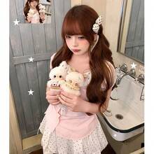 Women Long Dresses - Two-piece Set: Patchwork Short-sleeved Shirt + Polka Dot Skirt - View 9