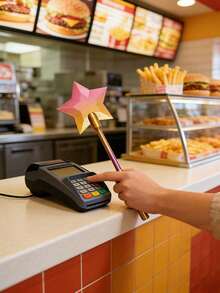 1/2pcs Starlight Magic Wand Style Non-Contact Payment Card Holder, Star-Shaped Plastic Card Sleeve, Induction Payment Magic Wand, With Credit Card Slot, Suitable For Multiple Scenarios - Multicolor - View 3
