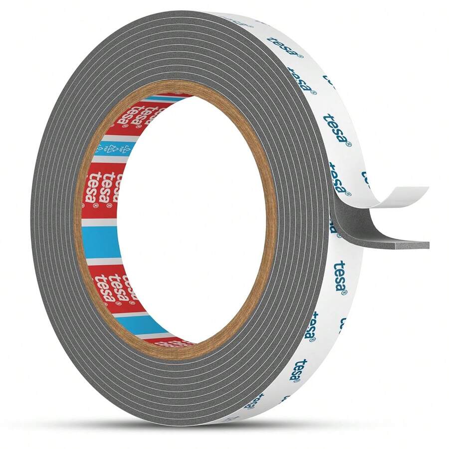 tesa Tessa 6703 Double-Sided Foam Tape 10mm/15mm/20mm High Adhesion Grey Waterproof Heat Resistant For Automotive, Home And Office Use