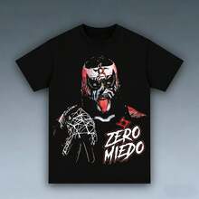 S-3XL Men's Wrestling Theme T-Shirt With Devil Dog Group Print, A194 Casual Summer T-Shirt, Crew Neck - 香檳色 - 查看 11