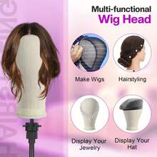 Adjustable Tripod Wig Stand With Table Clamp + Canvas Mannequin Head, Complete Wig Styling And Daily Care Wig Making Set - View 3
