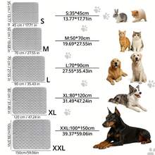 大型犬貓夏季寵物墊，耐咬耐抓耐用，超柔軟室內/室外散熱墊，犬貓通用 - 灰色 - 查看 13