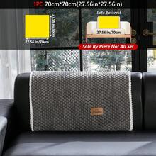 1件装现代简约纯色条纹沙发垫，防滑坐垫，客厅和卧室沙发装饰保护套，可机洗。 - 多色 - 查看 20