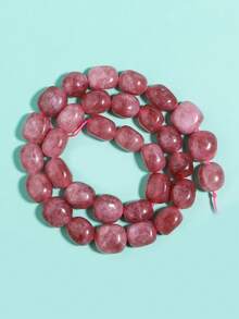 Contas de Ágata de Quartzo e Jade Oval Assimétrica Natural 8*12mm para Fabricação de Joias, Suprimentos DIY, Acessórios para Pulseira, Colar e Contas Espaçadoras - Multicolorido - Visão 16