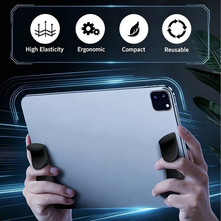 One Pair Of Suction Cup Tablet Wrist Rests For Non-Slip Operation And Secure Fit. Suitable For Tablets, Allowing For Easy One-Handed Operation And Enhanced Portability. Multifunctional Tablet Grip With Ergonomic Design. - View 4