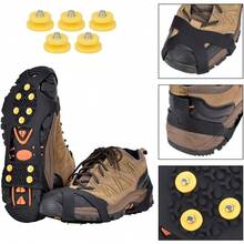 1 Pair Ice Snow Grips Over Shoe Traction Cleat Spikes Anti Slip For Boots Winter Outdoor Safety Gear - Large( 8-11 MEN /10-13 WOMEN) - View 2