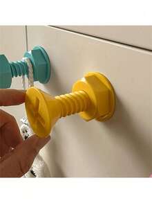 1pc Creative Cute Screw Wall Door Adhesive Hook, No Drilling Required, Strong Load-Bearing Capacity, Strong Adhesion Without Damage, Suitable For Home, Bathroom, Kitchen, Entryway And Dormitory, Can Hang Bathrobes, Keys, Bags, Hats And Small Accessories, Modern Minimalist Design, Easy To Remove, Bathroom Decoration And Accessories, Entryway Furniture, Bedroom Accessories - Multicolor - View 9