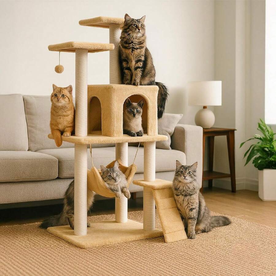 Cat Trees & Condos - Beige - View 1