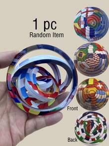 7-Ring Galaxy Spinner, Football World Flag/Solar System/Mandala, 2026 Football Small Gift, 3D Rotation, Flat Rotation, ABS Material, Rotating Decompression Toy, Multi-Layer Rotating Structure Model, Desktop Decompression Decor, Creative Gift, Collectible Toy, Creative And Fun Small Gift, Suitable For Youth Decompression Toy, Suitable For Office Spinning Ring Decompression Toy - Multicolor 2 - View 13