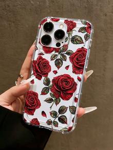 Funda transparente con estampado realista de lirio compatible con iPhone & compatible con Samsung - Multicolor - Ver 2