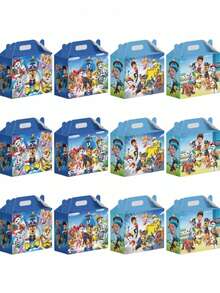 Paw Patrol 12/24件組 汪汪隊主題節日生日派對用品 糖果盒禮物盒包裝 - 卡通 - 查看 8
