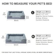Camas para perros grandes sofá cama para perros grandes S-1 cama lavable para perros con forro impermeable y parte ferior antideslizante sofá ortopédico de espuma de huevo para dormir mascotas cama para mascotas para perros grandes - L36276,5 pulgadas - Ver 7