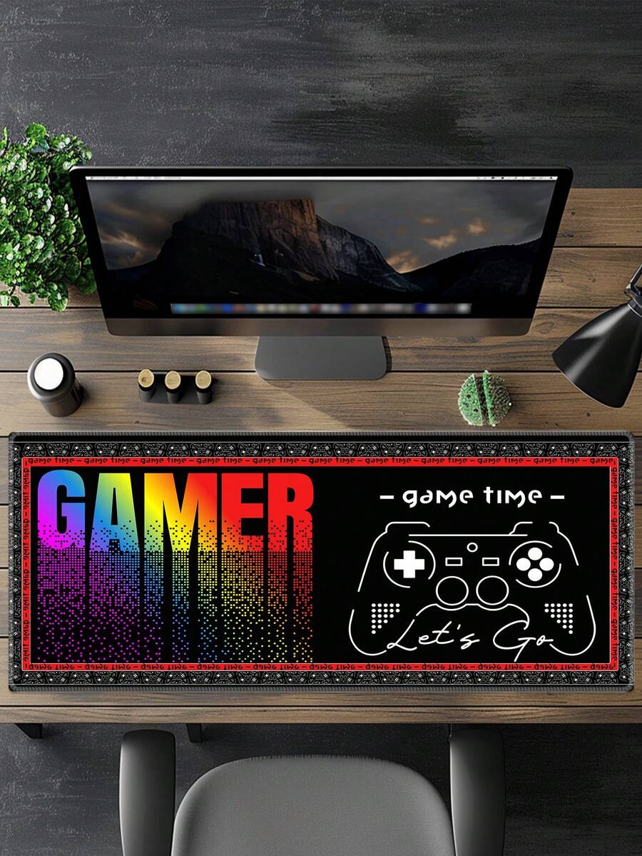 E-Sports Game Mouse Pad, Suitable For Home Office Work, Computer Keyboard Laptop Expansion Pad, Large Table Pad With Non-Slip Rubber Base Edge Stitching Desktop Decoration - View 1