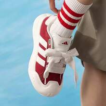 Adidas MAXXCOURT「大頭鞋」厚底運動鞋低筒女子運動休閒鞋 - 紅色/白色 - 查看 3