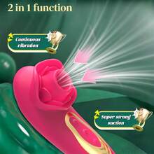 Dildo - Dildo - Rose Sex Toy Dildo Vibrator - 3In1 Rose Sex Stimulator For Women With 10 Sucking & Thrusting Dildo G Spot Vibrators, Adult Clitoral Nipple Suck For Woman For Man Couples,Vibrator Christmas GiftA - 新款av棒1 - 查看 4