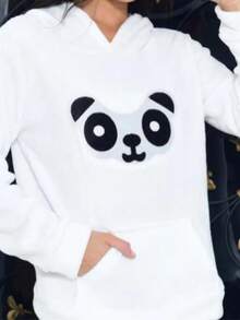 Women's Warm Panda Winter Sweater - 白色 - 查看 2