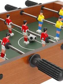 Mini mesa de futbolín de madera para interiores, juego de futbolín de mesa, juguete interactivo para niños y padres, máquina de fútbol - Naranja Quemada - Ver 8