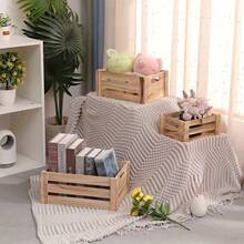 1 Bộ Hộp đựng đồ bằng gỗ phong cách mộc mạc, Hộp đựng đồ xếp chồng thủ công, Màu gỗ cổ điển, Trang trí và sắp xếp nhà cửa, Trang trí nhà mùa thu - Nhiều màu - Xem 4