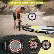 Stand Up Paddle Board With Seat, Inflatable SUP Board With All Accessories Kits 325cm Paddleboard With Hand Pump, Backpack, Non-Slip Deck For Adults & Youth Of All Levels - Black - View 4