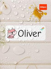 1/60/120/180/240/300pcs Waterproof Vinyl Name Labels, Fashionable Customizable Self-Adhesive Stickers, No-Iron Identity Labels, Suitable For Personal Items, College Dorm, Sports Equipment, Lunch Boxes, Water Bottles, Gym Bags, Travel And Home Organization Multi-Purpose Gift Set - Multicolor - View 9