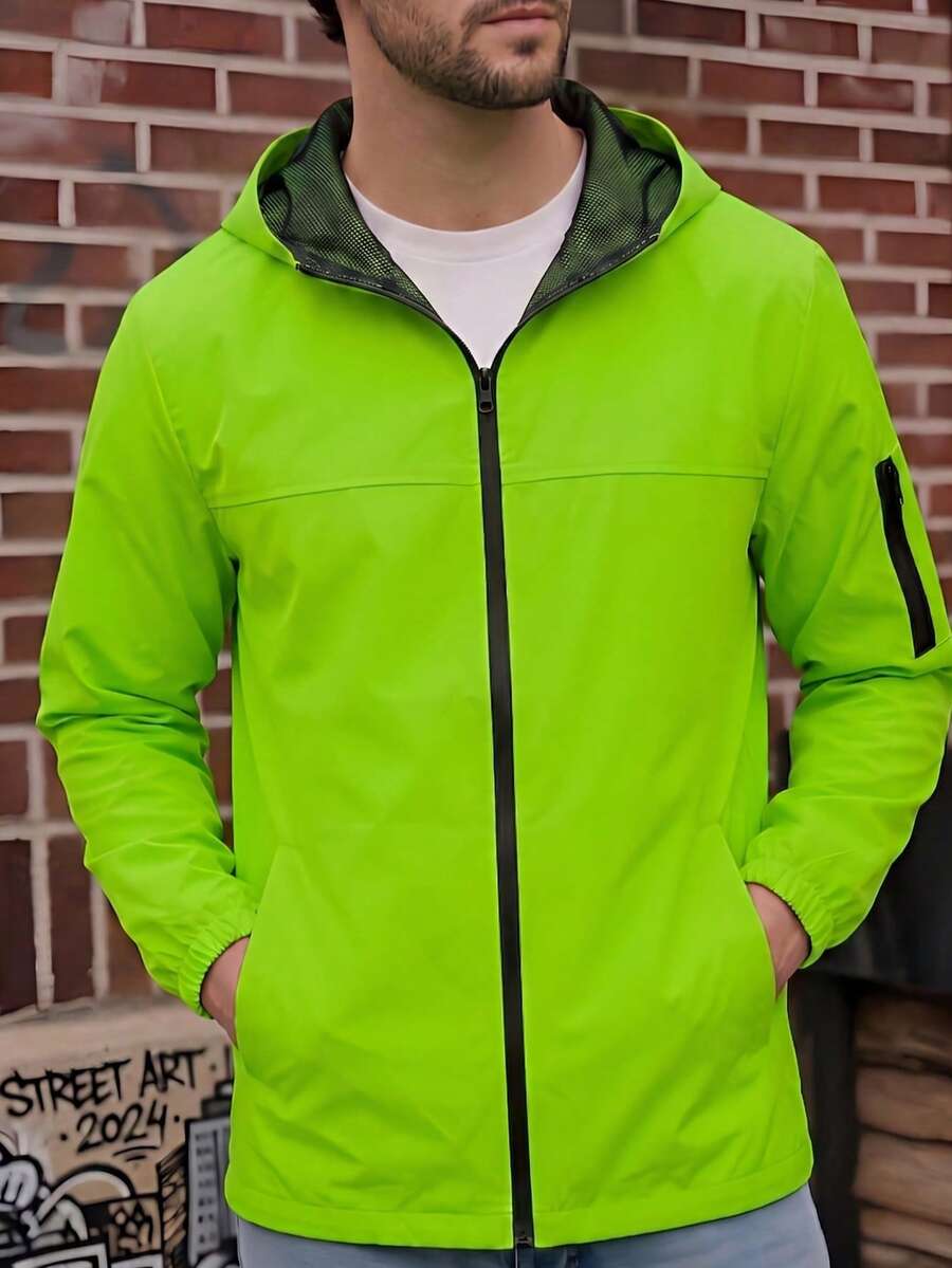 Men's Sports Jacket, Comfortable , Suitable For Sports, Running And Daily Wear Spring - Green - View 1