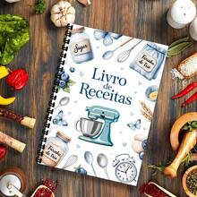 1pc Portuguese A5 Recipe Diary And Cooking Log - Baking Journal With Spiral Binding, Suitable For Portuguese Recipe Notebook, Planner, Gift For Chefs, Baking Diary - E - View 3