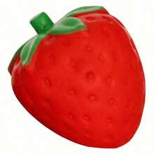 New Extra Large Strawberry Slow Rebound Toy, Giant Squeeze Toy, PU Filled Sensory Toy, Cute Squishy Ball Stress Relief Game Toy, Suitable For Adults - Multicolor - View 5
