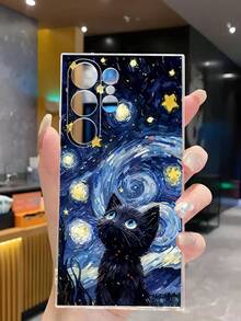 1个经典星空可爱猫咪手机壳，软壳保护套，兼容华为荣耀、三星Galaxy A04e/12/A13/A14/A34/A50/A52/A53/A54/S21/S22/S23/S24/S25/S25Ultra/S25FE/S26/S26 Plus/S26 Ultra/S26 Edge、6A/7A/8A、12T/13T/15T/15T Pro - 無色 - 查看 4