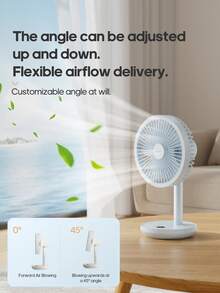 kinscoter 1個 4000mAh 可充電式便攜式擺頭桌面風扇，空調冷風扇，可充電式電風扇，適用於辦公室、臥室、酒店的戶外空調冷風扇 - 檯面風扇 - 查看 9