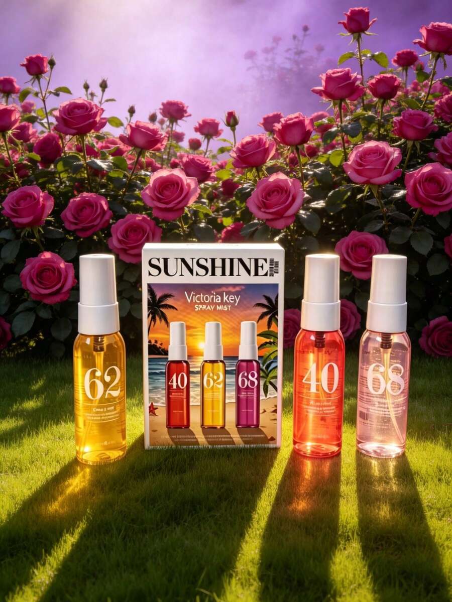40ml SUNSHINE-巴西風數位系列室內香氛噴霧套裝,3種不同款式。戶外空氣清新劑。持久天然清新香氣。同事、家人、朋友的完美禮物選擇,聖誕禮物、情人節禮物 - 多色 - 查看 1