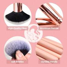 Makeup Brushes Set, Professional 26 Pcs Makeup Kit, Include Powder Foundation Concealers Blush Eye shadows Eyebrow 21 Pcs Makeup Brushes and 2 Powder Puff, 3 Makeup Sponge A01 - Negro - Ver 5