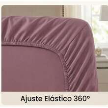 Deluxe Cooling Sheet Set, Soft And Comfortable, Breathable And Wrinkle-Resistant, Gentle And Close To The Skin, Suitable For Bedroom, Guest Room, Hotel Bedding (1 Flat Sheet + 1 Fitted Sheet + 2 Pillowcases (91cm*193cm: One Pillowcase, No Pillowcase Included) - 紫色 - 查看 6