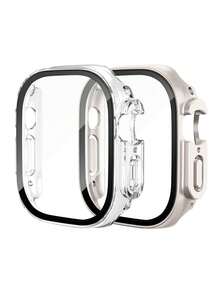 Huastonband 2件裝手錶螢幕保護貼/保護殼，前後蓋，適用於手錶系列 Ultra 3/2/1、S11/S10/S9/S8/S7/S6/S5/S4/SE 2，45mm 41mm 44mm 40mm，S11/S10-42mm，46mm 螢幕保護貼，超強保護殼，手錶 40mm/45mm 前後蓋保護貼，中性手錶配件，適合戶外運動、海灘派對、旅行、教師節、畢業季禮物、度假 - 星光+透明色 - 查看 17