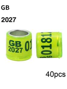40 chiếc vòng đeo chân chim bồ câu màu xanh lá cây mới năm 2027, đường kính trong 8mm, có số, làm bằng hợp kim nhôm và nhựa, dùng để huấn luyện và nhận dạng chim cảnh. - Xem 11