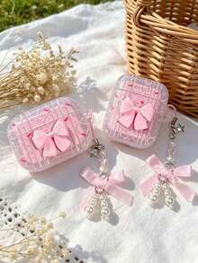 Pink Bow Protective Case For AirPods 4th Gen, Apple Bluetooth Earphone Case For AirPods Pro/Pro 2 - Multicolor - View 7