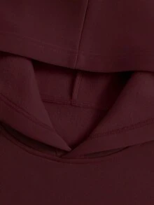 Women's Kangaroo Hoodie, Warm Fleece-Lined Sweatshirt With "New York Brooklyn" Print, Various Colors, Cheapest Price - 紫紅色 - 查看 3