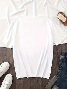 Men's Short-Sleeved T-Shirt With Round Neck And Vintage Floral Print In Black, Comfortable And Breathable, Loose Fit For Everyday Wear, Outdoor Leisure Activities And Urban Style In Summer. - 白色 - 查看 3