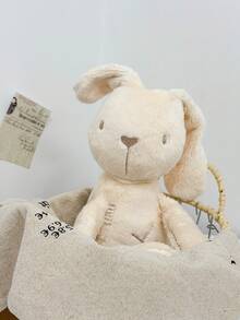 1 Stück nordischer Stil beige lange Ohren Kaninchen Plüschpuppe, weiche gestopfte Kaninchen Komfortpuppe, süße genähte Kaninchen Begleiterpuppe, Plüschpuppe, Kinderzimmer Dekoration, Kinder Feiertagsgeschenk, Weihnachts Neujahr Ostern Valentinstag Geschenk - Beige - Übersicht 9