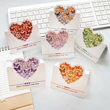 6 Pieces/Holiday Greeting Card Love Butterfly Card Holiday Message Card Paper Gift Blessing Paper Card - Sets - View 1