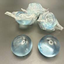 1个慢回弹蓝色麦芽糖可塑形挤压玩具，含海洋薄荷椰子油，适合作为节日礼物、可爱礼物、生日礼物、复活节礼物、万圣节礼物、圣诞节礼物、派对小礼物、柔软捏捏乐玩具、减压玩具、饺子造型挤压玩具 - 彩色 - 查看 2