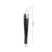 Precision Interchangeable Ceramic Tip Tweezers, High Temperature 1200°C Resistant Stainless Steel Straight, Curved, Reverse Handle White Set - Tweezers - View 15