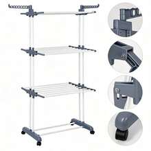 Racks de secagem de roupas - cinza - Ver 6