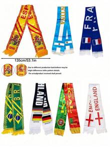 1pcs World Cup Themed Support Scarf, Lettering With Iconic Flag Suitable For Sports Events, The World Cup, Photo Props, Fan Gear, Machine Washable Durable Design For Games, Tournaments, And Casual Attire - 葡萄牙 - 查看 11