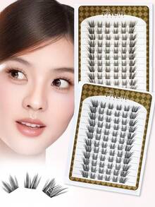 PALM LASHES Fairy Eyelash Clusters Cartoon Style C-Curl Clumped Eyelash Extensions Ultra-Lightweight Natural Fine Thin False Eyelashes (Cherry Series) - View 2