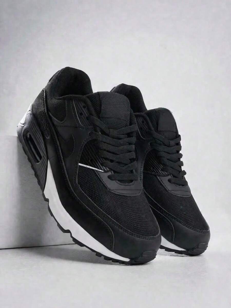 90 Black White Men's Casual Streetwear - Black and White - View 1