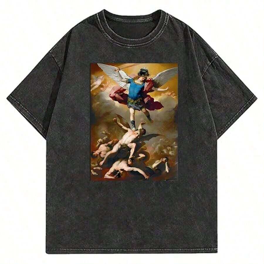T-Shirt With DTG Print Inspired By Singer Auto Salvage - 黑色 11 - View 1
