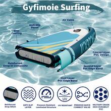 335cm Stand Up Paddle Board With All Accessories Kits, Premium Inflatable SUP Paddleboard With Hand Pump,Backpack,Non-Slip Deck For Adults & Youth Of All Levels - Mint Green - View 2