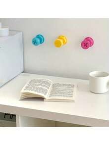 1pc Creative Cute Screw Wall Door Adhesive Hook, No Drilling Required, Strong Load-Bearing Capacity, Strong Adhesion Without Damage, Suitable For Home, Bathroom, Kitchen, Entryway And Dormitory, Can Hang Bathrobes, Keys, Bags, Hats And Small Accessories, Modern Minimalist Design, Easy To Remove, Bathroom Decoration And Accessories, Entryway Furniture, Bedroom Accessories - Multicolor - View 4