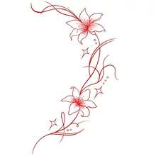 Chinese Style Red Floral Temporary Tattoo Sticker, Water-Washable, Disposable, Waterproof, Sweat-Proof, Non-Reflective, Suitable For Arms And Back, Realistic Tattoo Design, Lasts 3-5 Days, Perfect For Fashion-Forward Users - Multicolor - View 8
